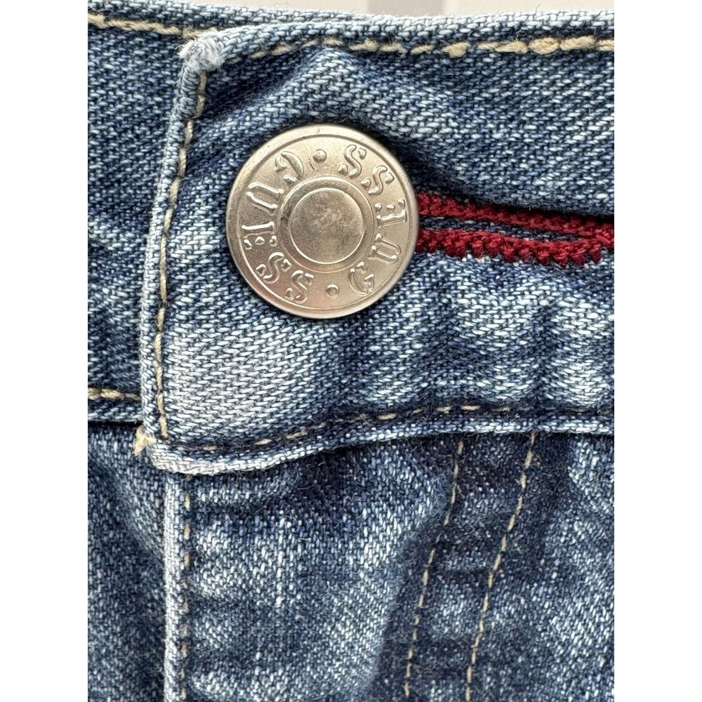 Vtg Y2K GUESS Girls 4T Blue Denim Shorts 100% Cotton Embroidered Branded Pocket - Picture 8 of 12